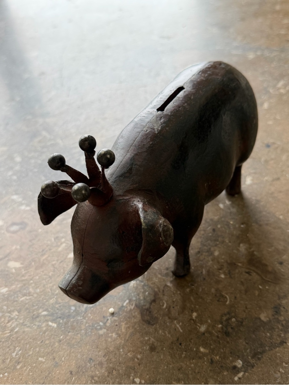 VERY RARE Jan Barboglio Crowned Pig Bank - Picture 10 of 11